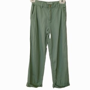 The Children's Place Boys Size 8 Linen Cotton Blend Green Trouser Pants